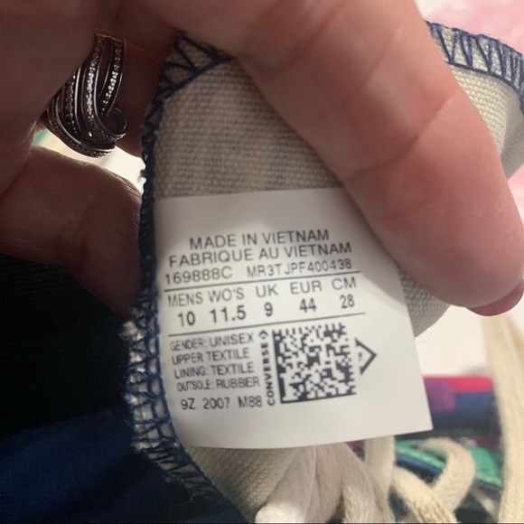 Converse Essential Hi Top Multi Color Skid Grip Sneakers - Picture 2 of 16